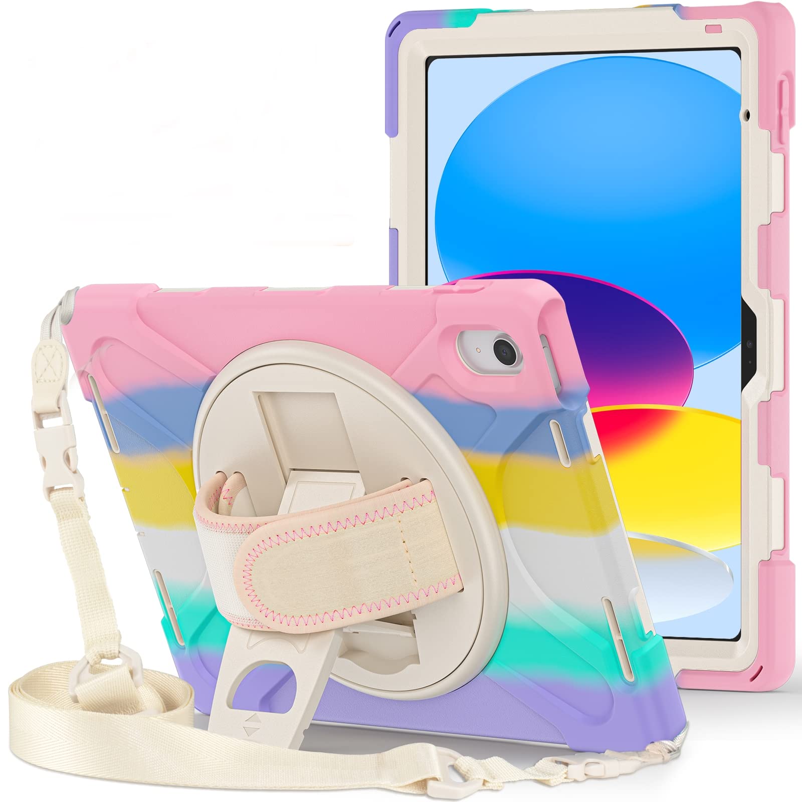 See full amazon price history chart for ProElite Rugged 3 Layer Armor case Cover for Apple iPad 10th Generation 2022. with Hand Grip and Rotating Kickstand, Rainbow ProElite Rugged 3 Layer Armor case Cover for Apple iPad 10th Generation 2022. with Hand Grip and Rotating Kickstand, Rainbow (B0BM669S5J) Amazon Price History, Amazon Price Tracker