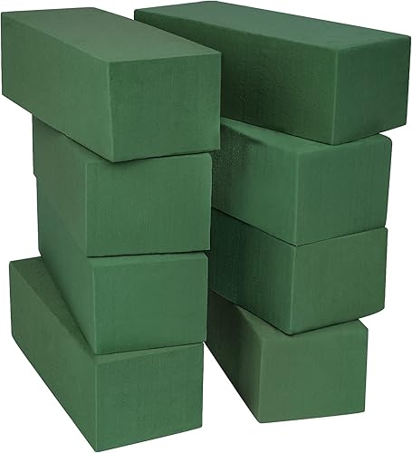 8 piezas de bloques de espuma floral de flores verdes secas y húmedas suministros para arreglos de flores artificiales o frescas 85 x 24 x 35