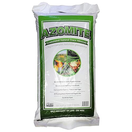 Azomite Aditivo mineral orgánico granulado multiusos de 44 libras para suelo, microfertilizante para plantas, jardín, huerto, suelo de cultivos y