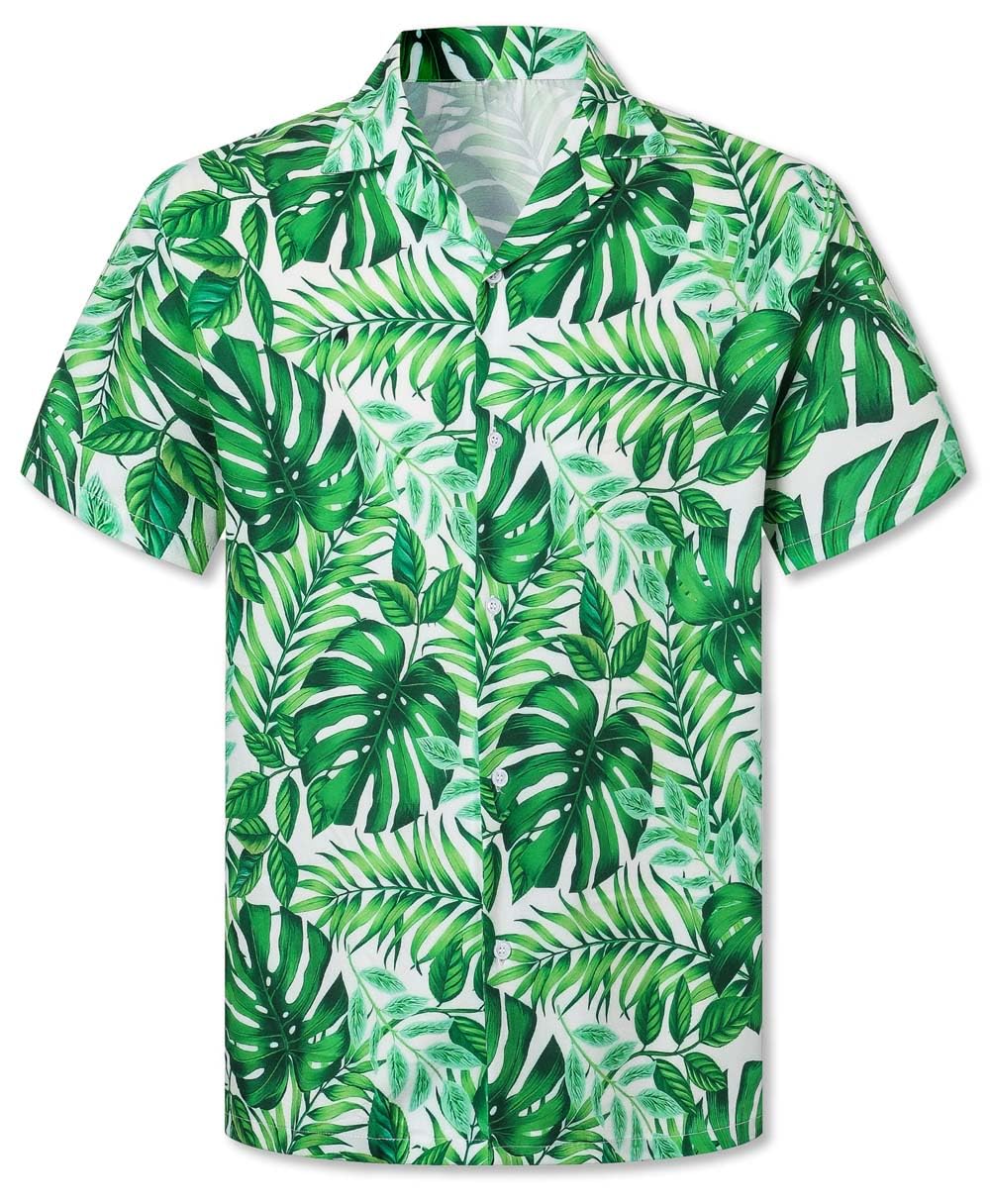 Cromoncent Hawaiian Shirt for Boy&amp;Men Short Sleeve Cuban Collar Tropical Holiday Summer Beach Shirts
