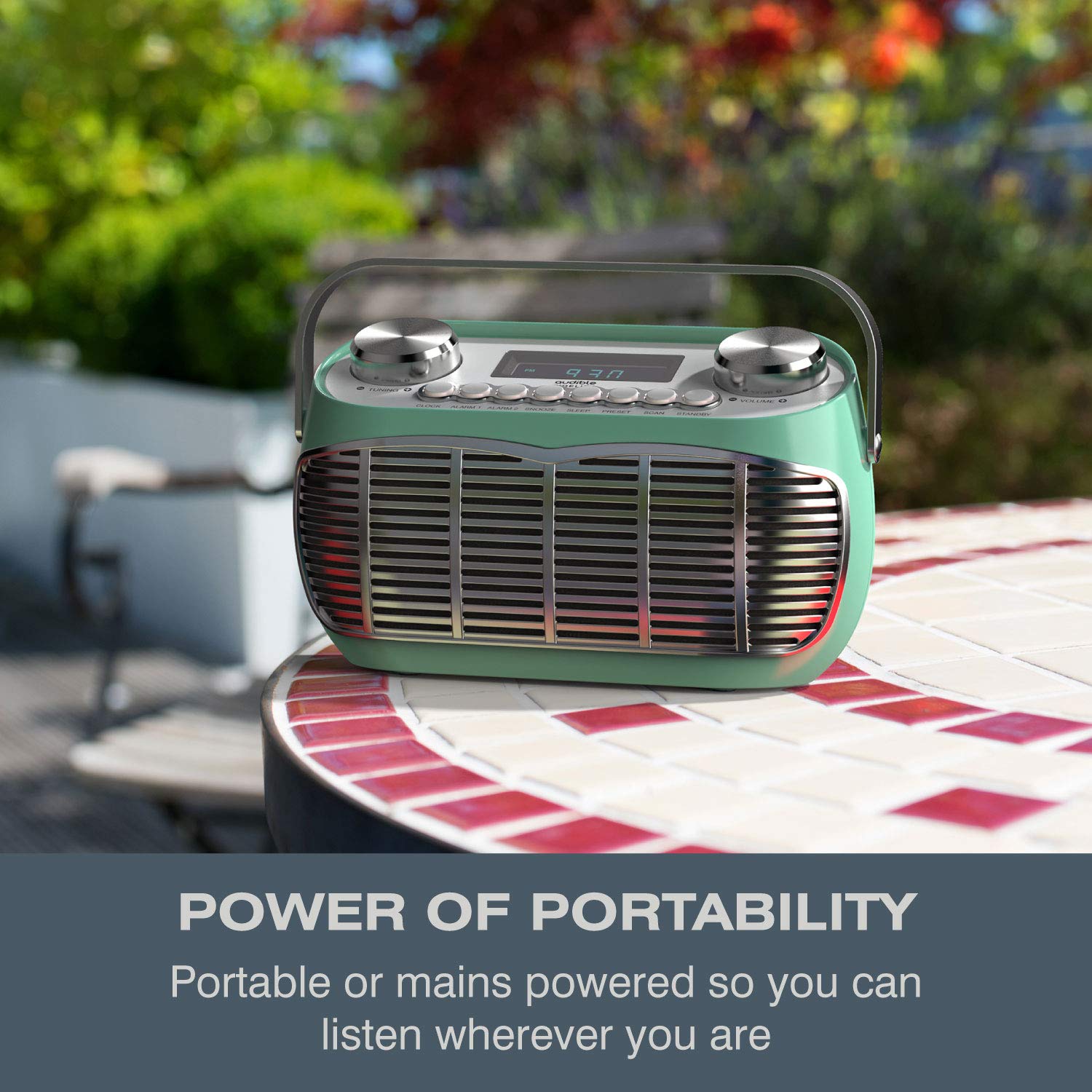 Buy AM FM Portable Radio, Battery Operated or AC Powered Retro Portable