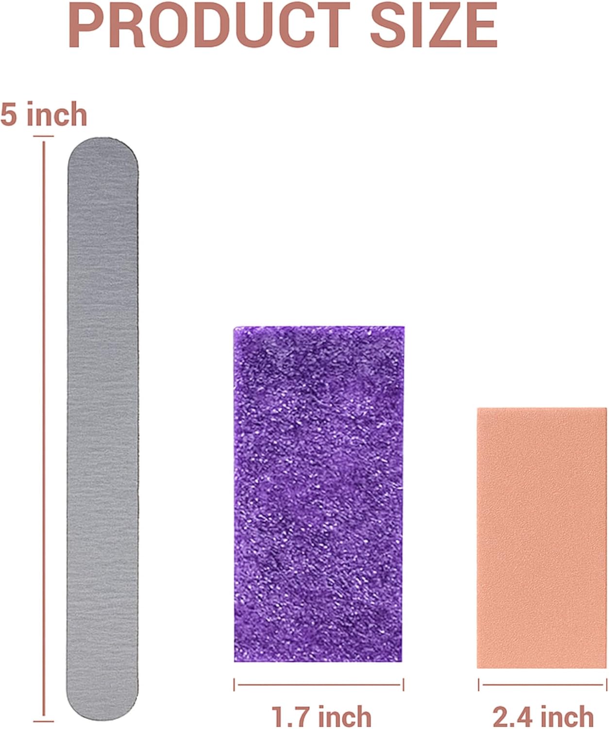 200-Count 3-Piece Pedicure Kit – Nail File, Pumice Pad & Buffer – Disposable, Individually Wrapped for Foot Care, Travel & Home Use