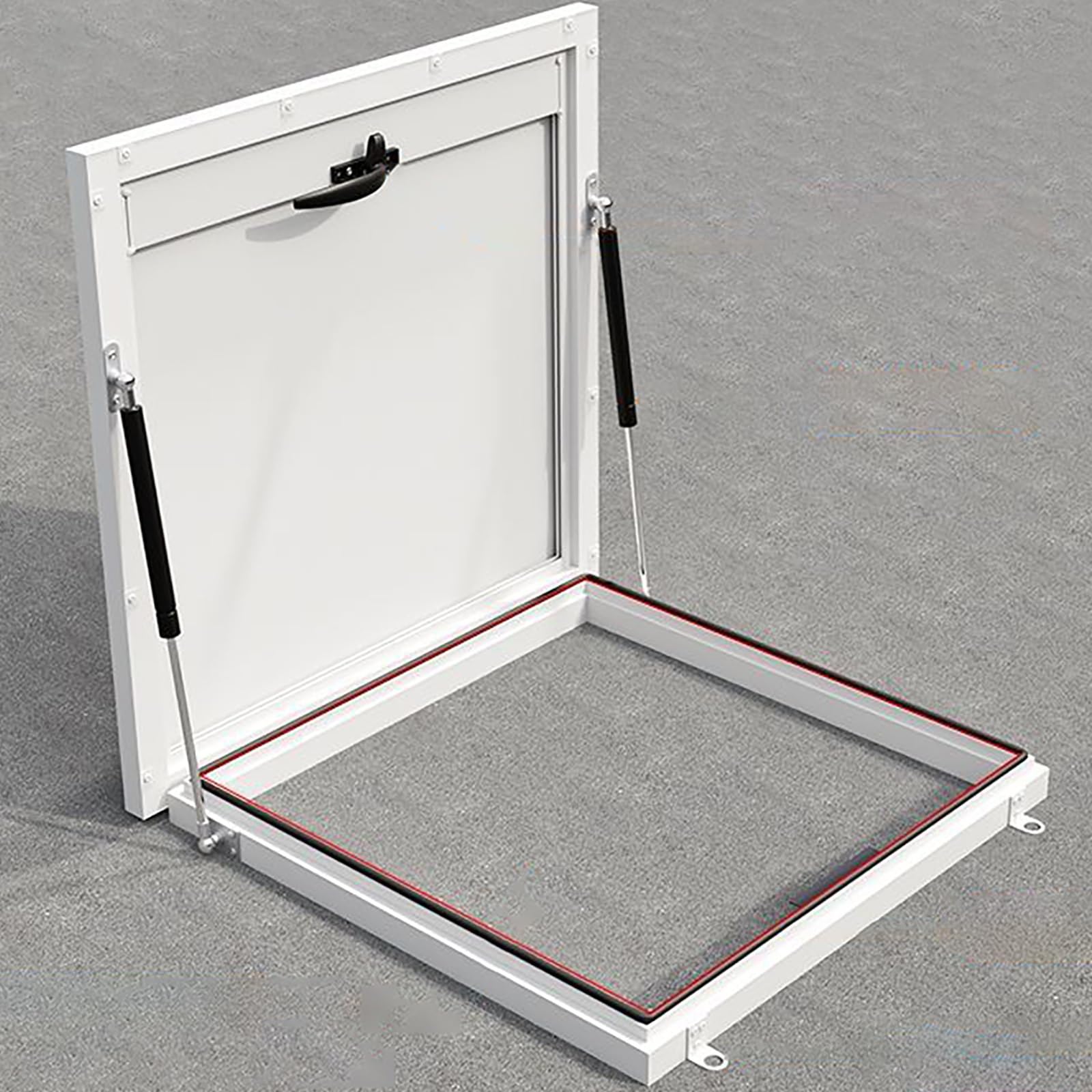 Trampilla De Techo Metálica con Manija, Acceso para Mantenimiento, Salida De Emergencia Reforzada para Casa Almacenes Hoteles(White,LxW 60x60cm/23.6x23.6in)