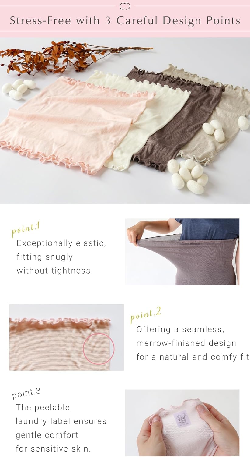 Kinuya 4590 Nobi Nobi Silk Stomach Wrap for Women, Men's, Pregnant Women, Maternity Silk, Natural Material, Made in Japan - Image 5