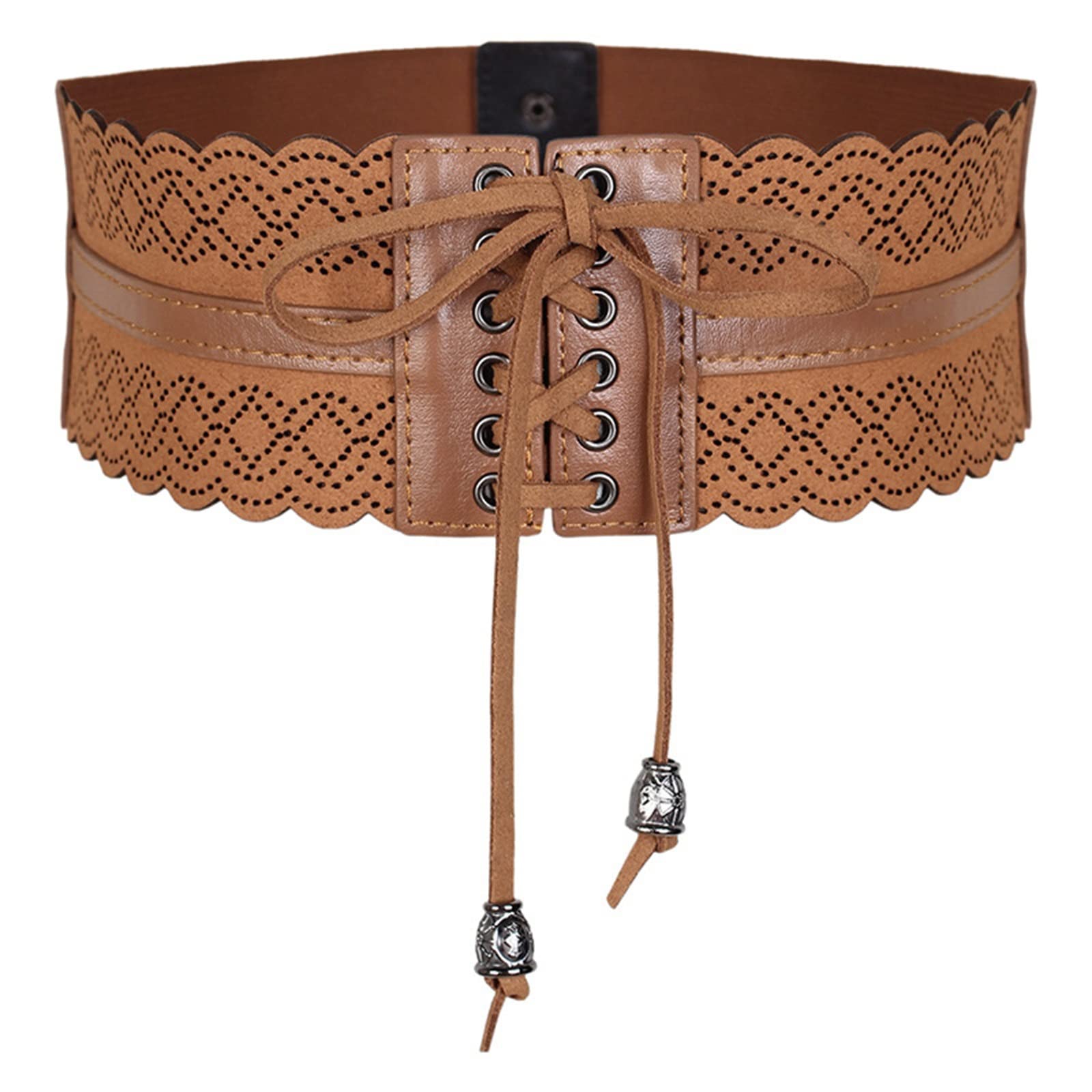 Ceinture Corset élastique pour Femmes Ceinture Large à Bandes élastiques Vintage, ceinture élastique en Dentelle décorative for Femmes