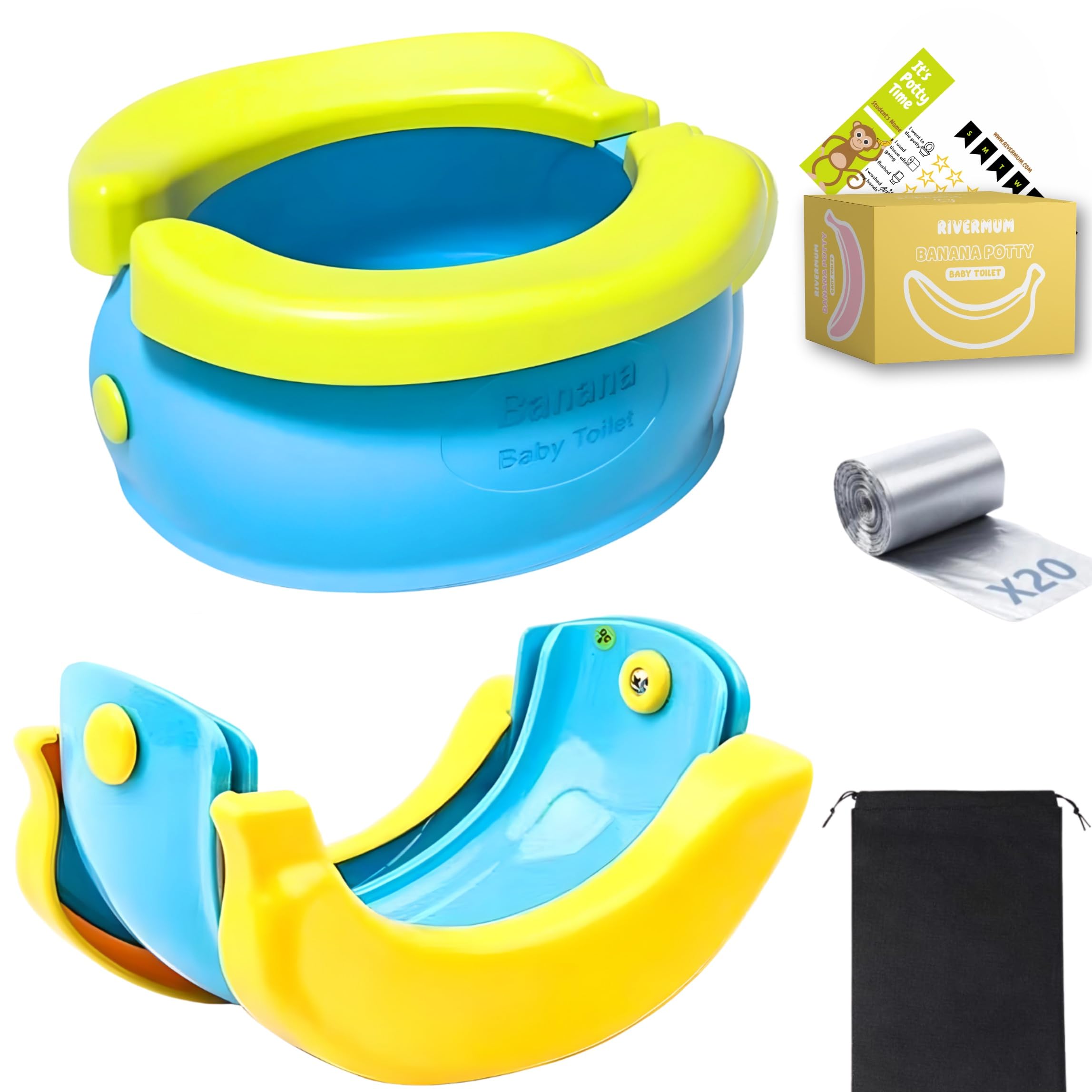 Vasino Portatile Pieghevole Per Bambini - WC Da Viaggio Con 20 Sacchetti E Calendario Ricompense - Foto 9