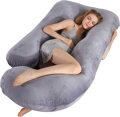 Victostar Almohada de embarazo almohada de maternidad en forma de U de 57 pulgadas con funda extraĂble soporte de almohada de cuerpo completo para Victostar Almohada de embarazo almohada de maternidad en forma de U de 57 pulgadas con funda extraĂble soporte de almohada de cuerpo completo para