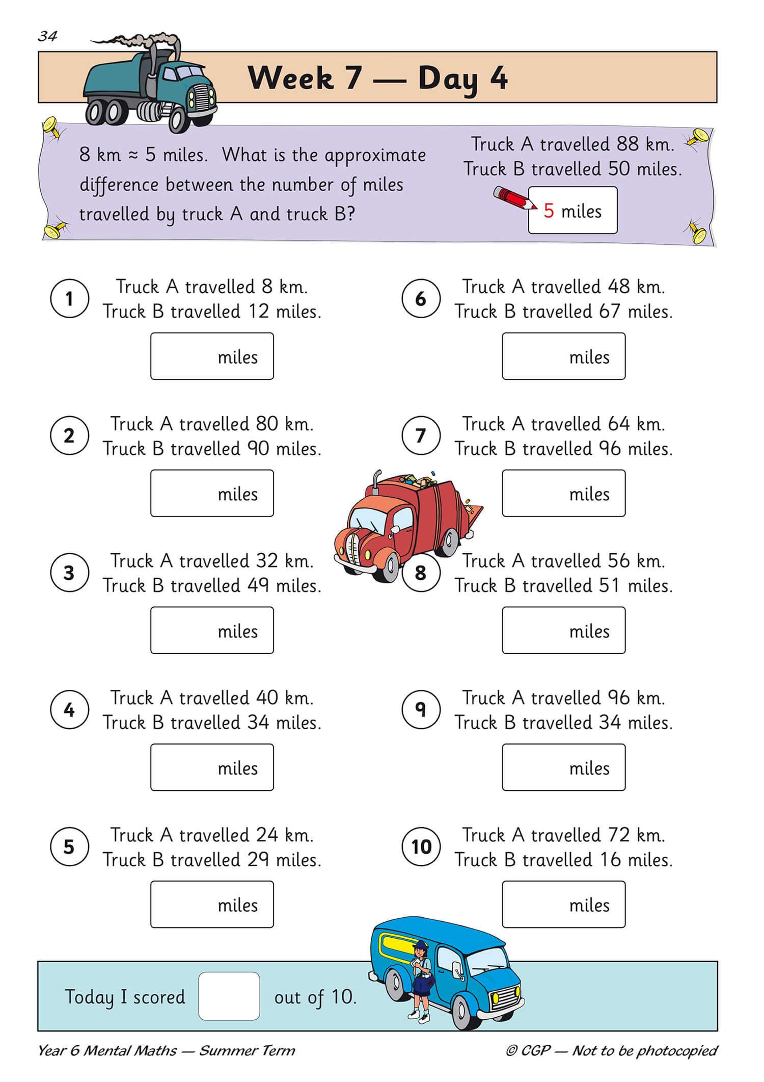 New KS2 Mental Maths Daily Practice Book: Year 6 - Summer Term (CGP KS2 Maths) - Image 8