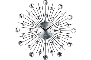 Timelike 3D Rhinestone Wall Clock: A Blinging Masterpiece for Any Space