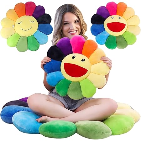 Amazon.com: Flower Pillow-Rainbow 