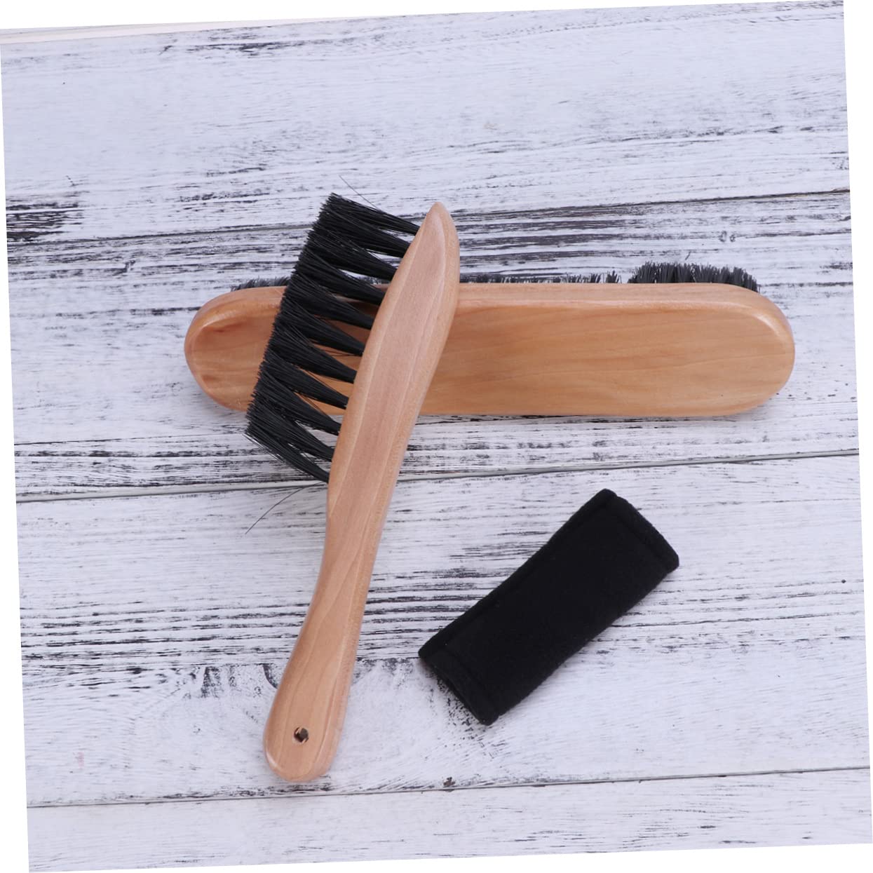 BESPORTBLE Billiard Table Cleaning Brush Pool Table Brush Set Cleaner Soft Bristles Wood Handle