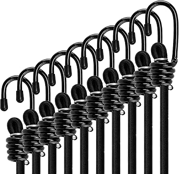 12pcs Heavy Duty Bungee Cords, 50c Adjustable Elastic Bungee Straps - View #9