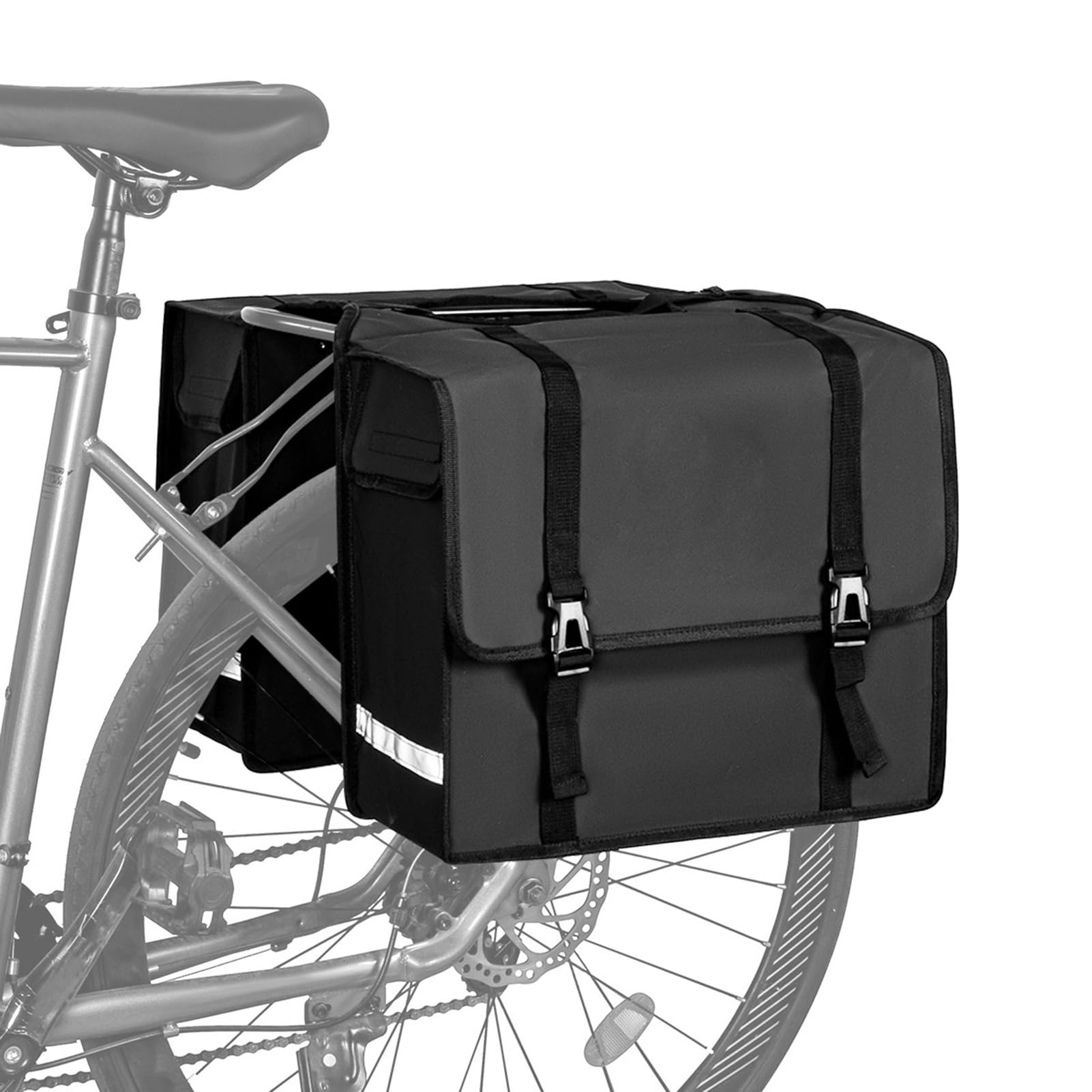 Bnineteenteam Borse Laterali per Bici, Design a Doppio Lato Impermeabile da 44 Litri con Strisce Riflettenti per Ciclismo e Pendolarismo (40,5 * 16 * 34)