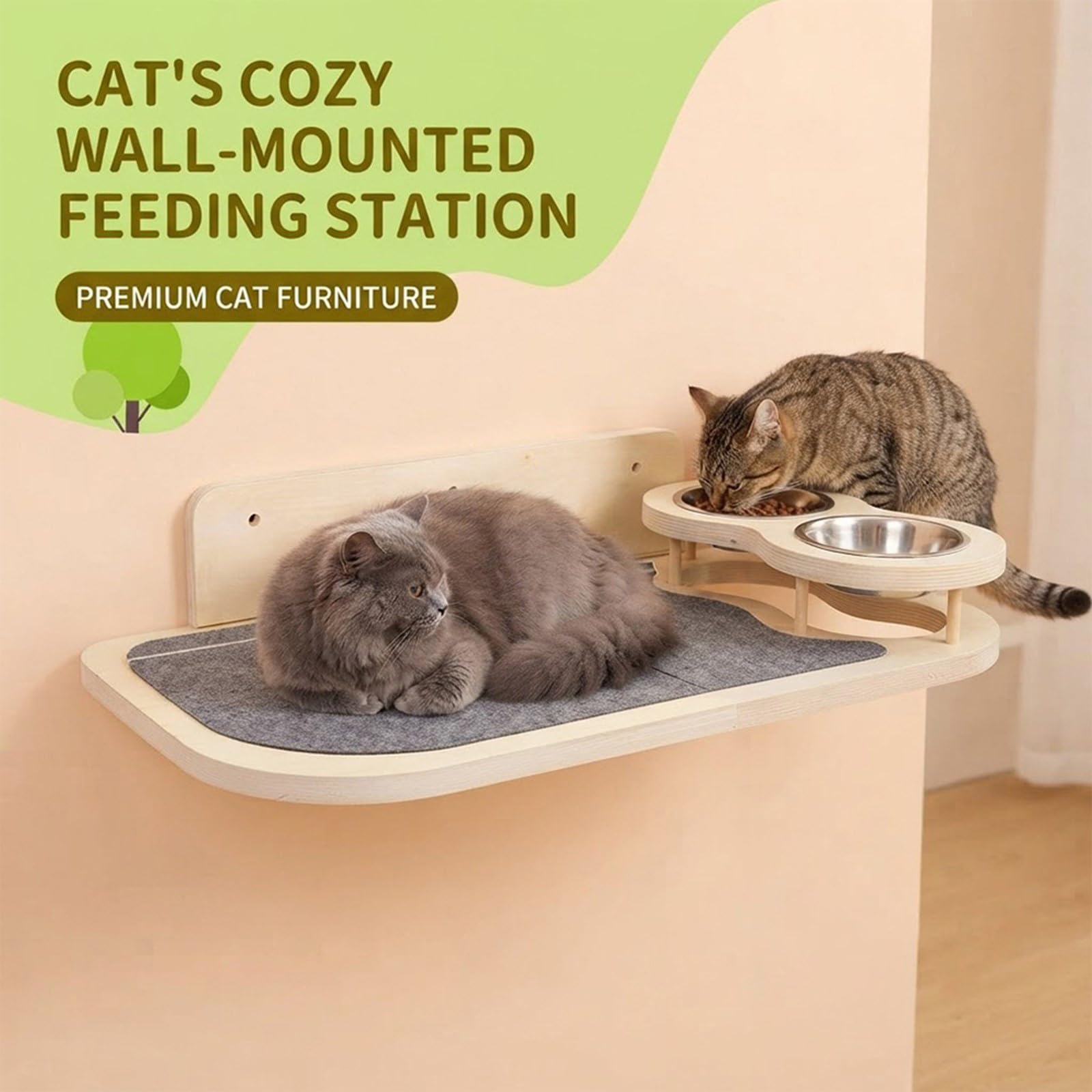 Erhöhter Katzen Lounge Futterspender