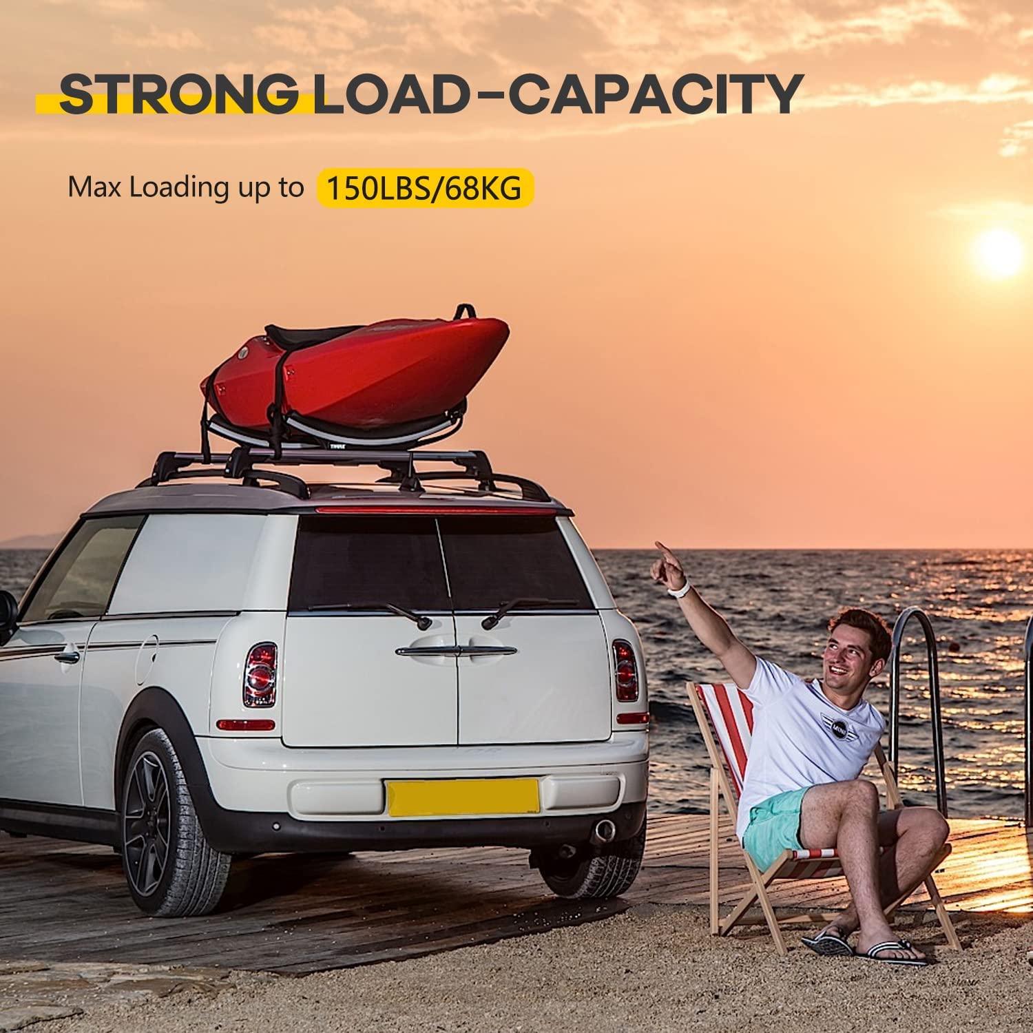 INEEDUP Roof Rack Cross Bars for Toyota Double Cab 20052021