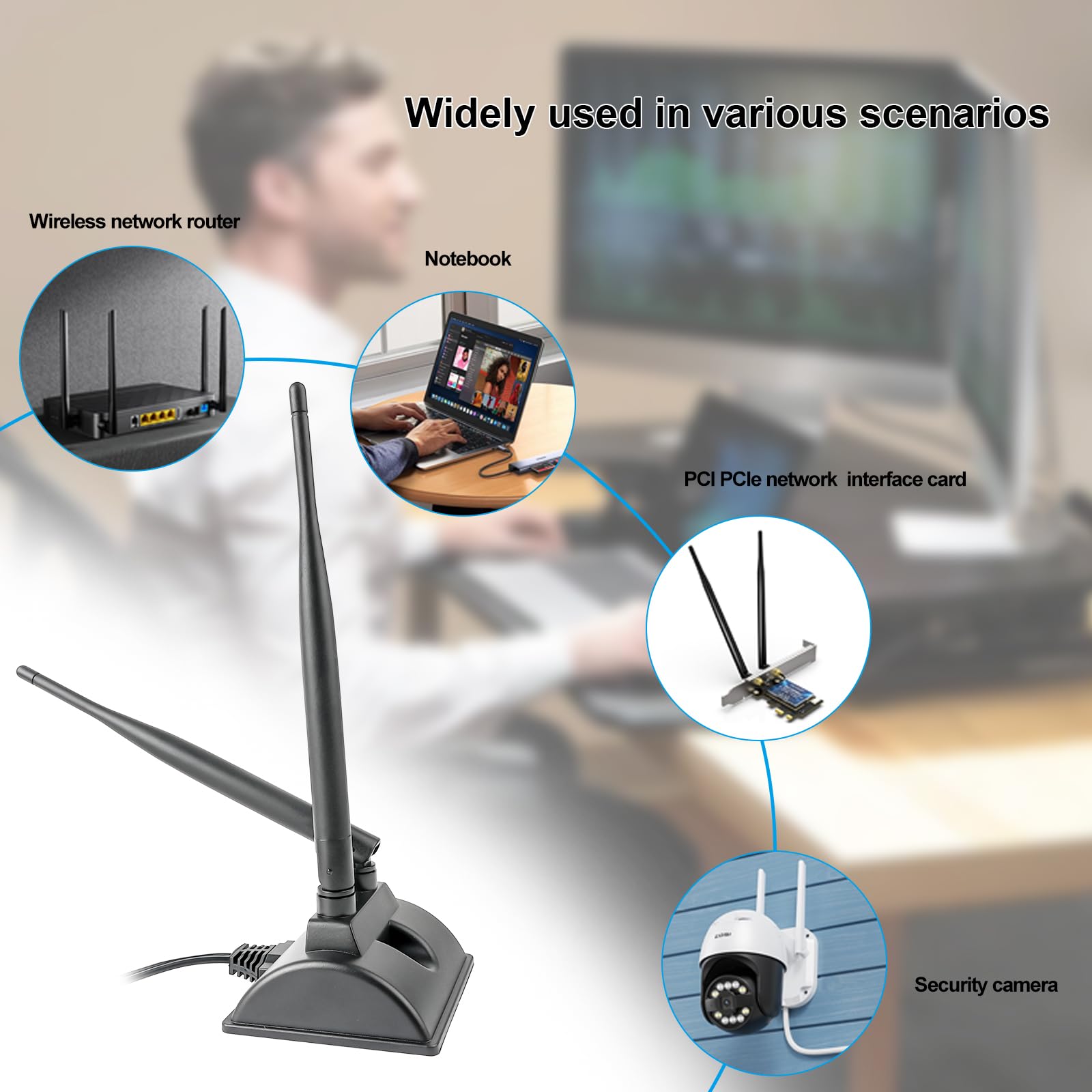 Amazon.com: Geekstory WiFi Antenna with RP-SMA Male Connector 2.4G