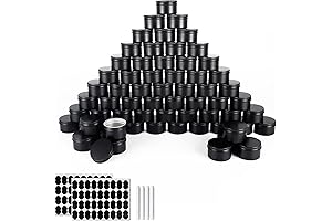 64 Pack 4oz Amber Glass Jars with Screw-on Lids