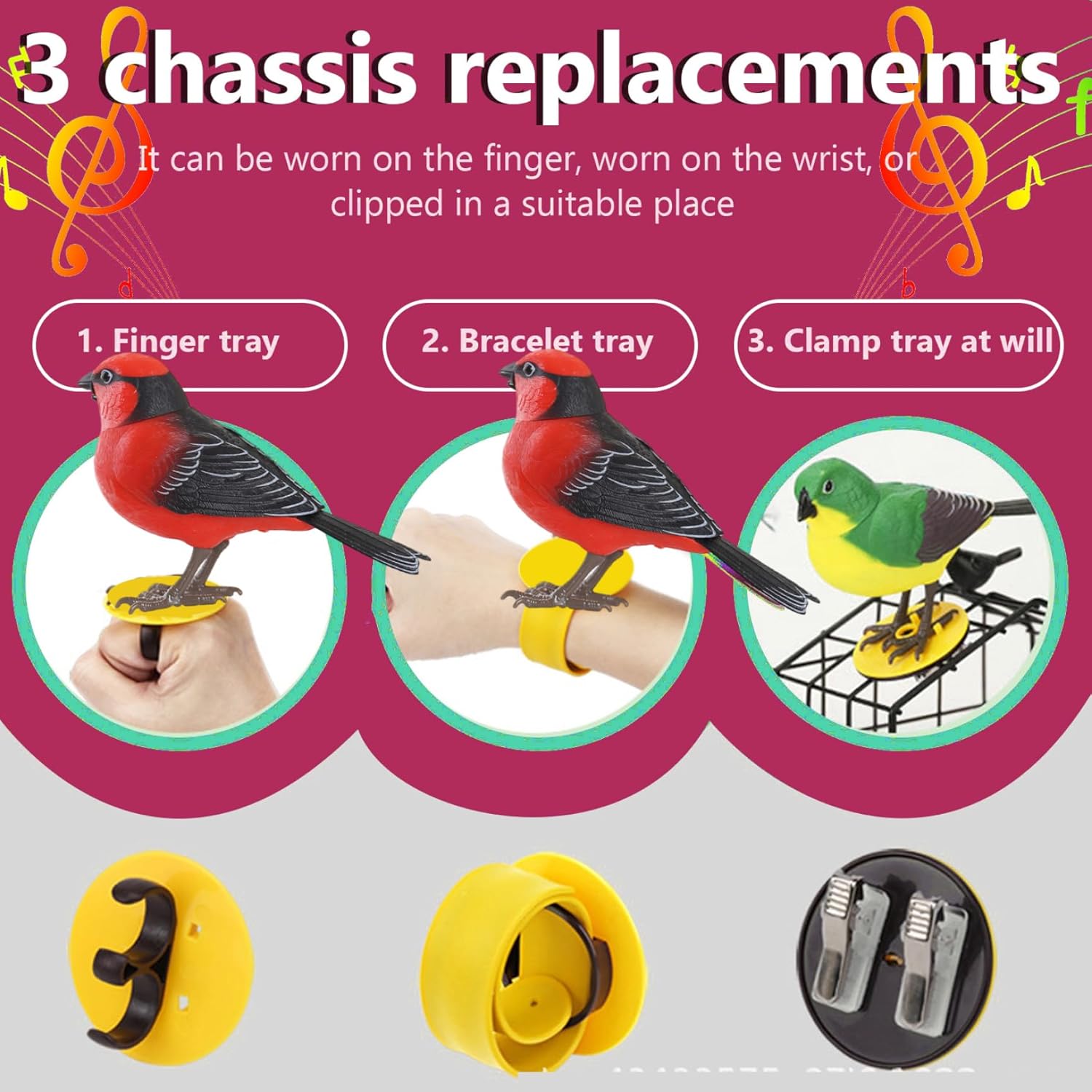 Realistic Robot Bird, Electric Singing and Chirping Toy Bird Pets, Motion and Sound Activated, Battery Operated Simulation Cute Interactive Toys for Kids(Style2)