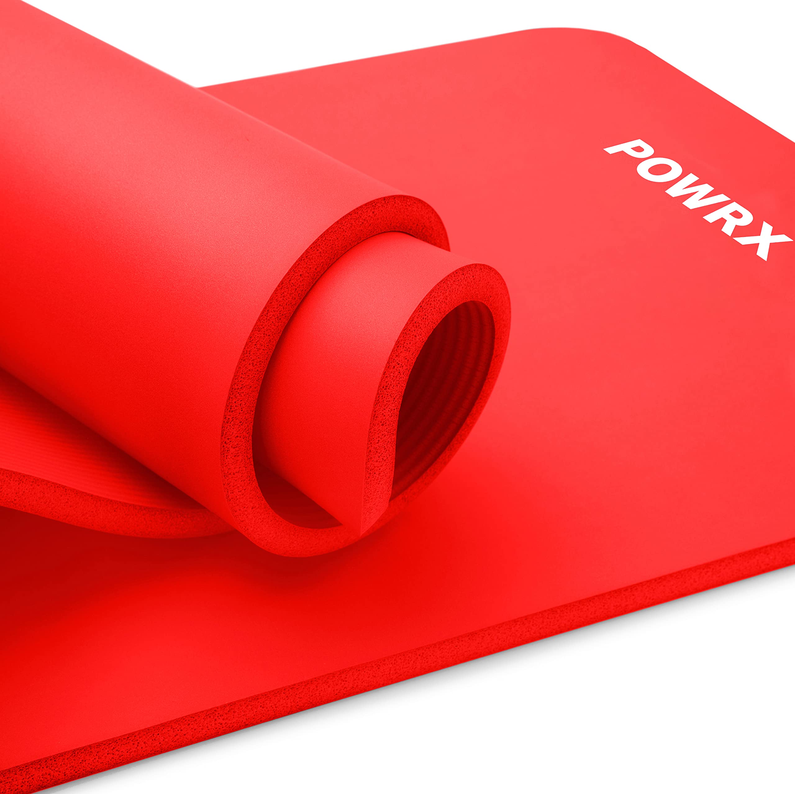 POWRX Gymnastics Mat, Yoga Mat Incl. Carry Strap And Bag And Free Exercise Poster, Skin-Friendly Sports Mat, Exercise Mat, Non-Slip, Phthalate-Free, 190 X 60, 80 Or 100 X 1.5 Cm, Red