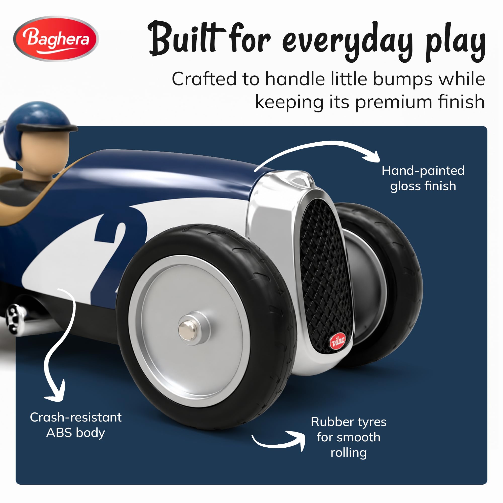 Baghera - Car Toy - Racing Car - Blue
