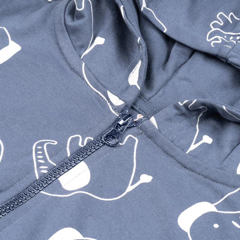 ARIEL Kids Cotton Fleece Full Sleeve Hoodie Sweatshirt for Boys and Girls (WHT-HAATHI-56YRS) Grey