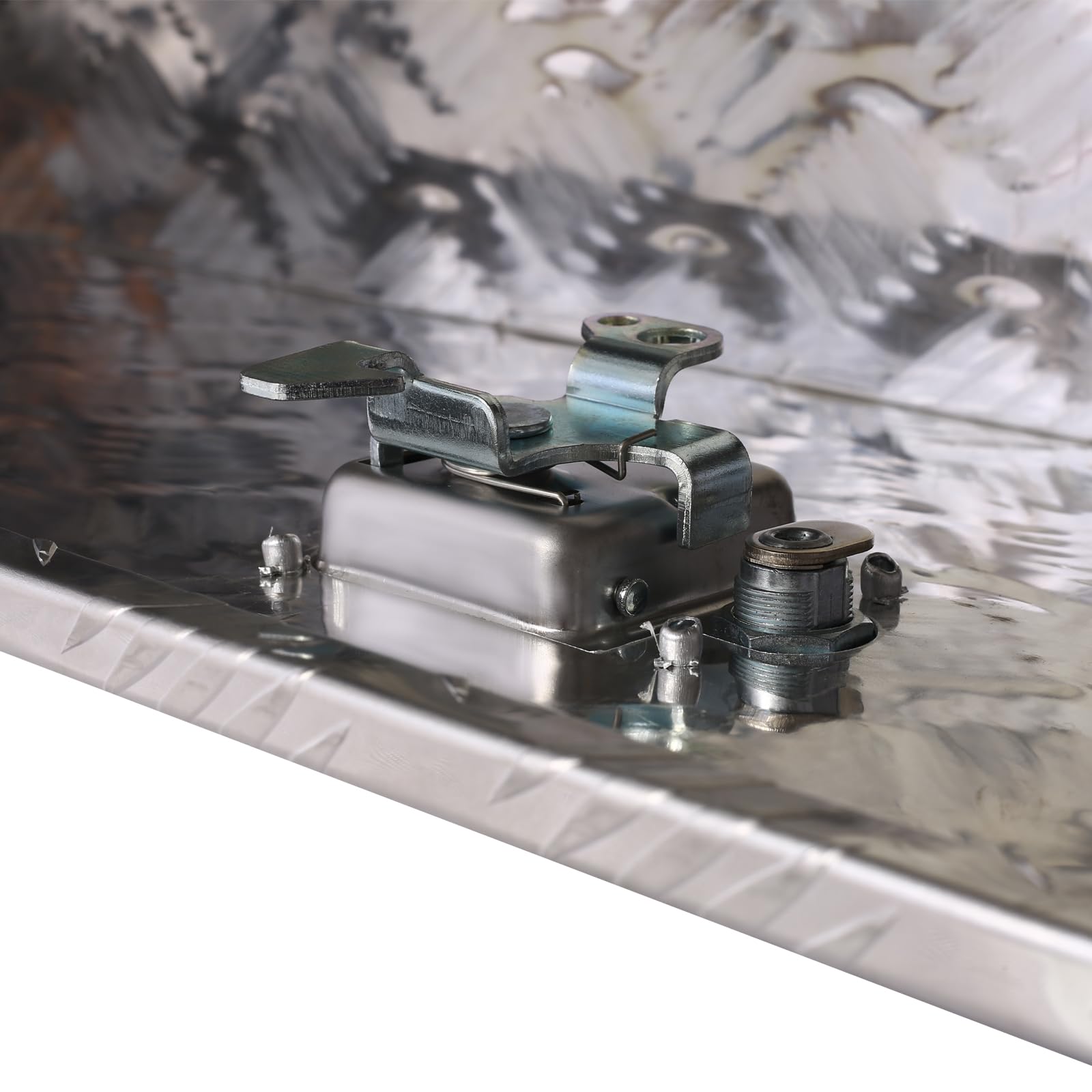 Werkzeugkiste für LKW, 99,1 cm, wasserdicht, robust, Aluminium, mit Schloss und Schlüsseln, 5 Stangen, breit, 99,1 x 33 x 25,4 cm
