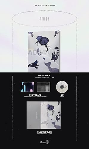 Miniatura 5 de JYP Ent. NMIXX - AD MARE [Light ver.] (1er álbum individual) Álbum+BolsVos K-POP eBook (21p),3EA BolsVos Stickers para Toploader, Tarjetas de fotos