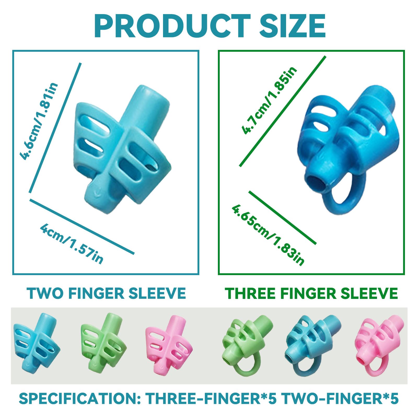 10 Piezas Protector Dedo Lapiz, Finger Pen Holder, Ayudas para la Escritura de los Niños, Ayudas para el Agarre de Lápices, Herramientas Escribir Lápices, Empuñaduras Lápices de Niños