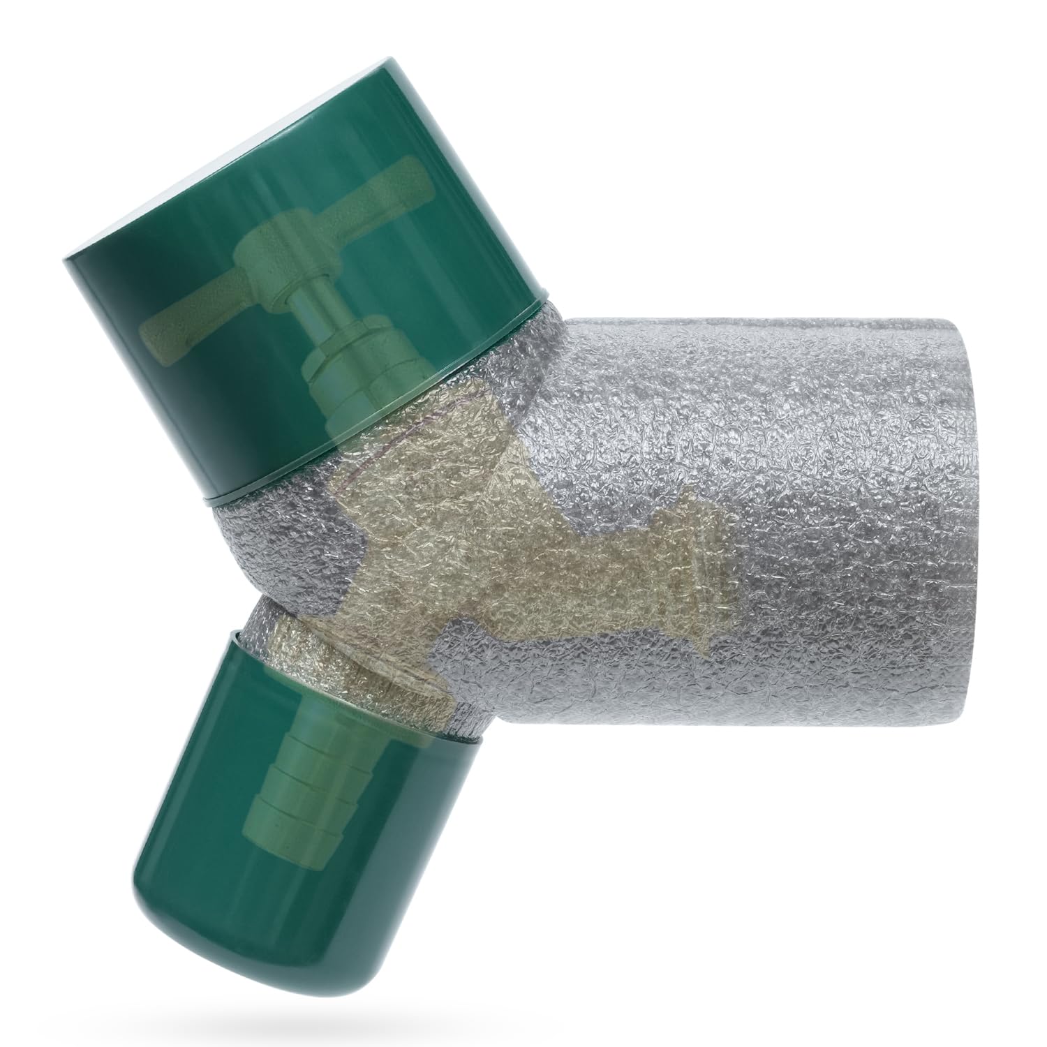 Flatro Grey & Green Outside Tap Covers For The Winter - Protective Garden Tap Covers For Outdoor Taps Fits Most Garden Taps - Insulated Outside Tap Cover To Protect From Freezing, Frost & Burst (1 Pack)
