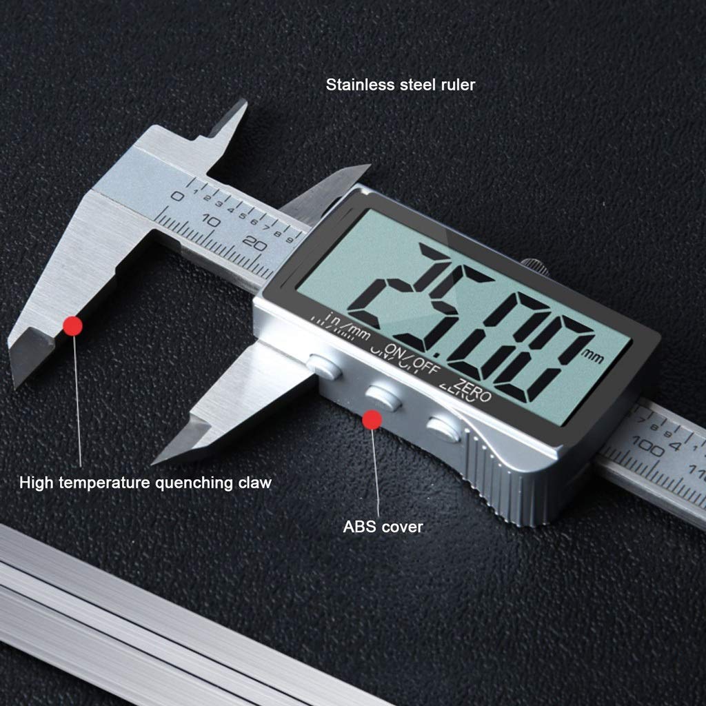 Suwalizki Elektroniczny Cyfrowy Cyfrowy Zacisk Ze Stali Nierdzewnej Vernier Caliper High Precision Industrial Pomiar Narzędzia Zakres: 0-150mm