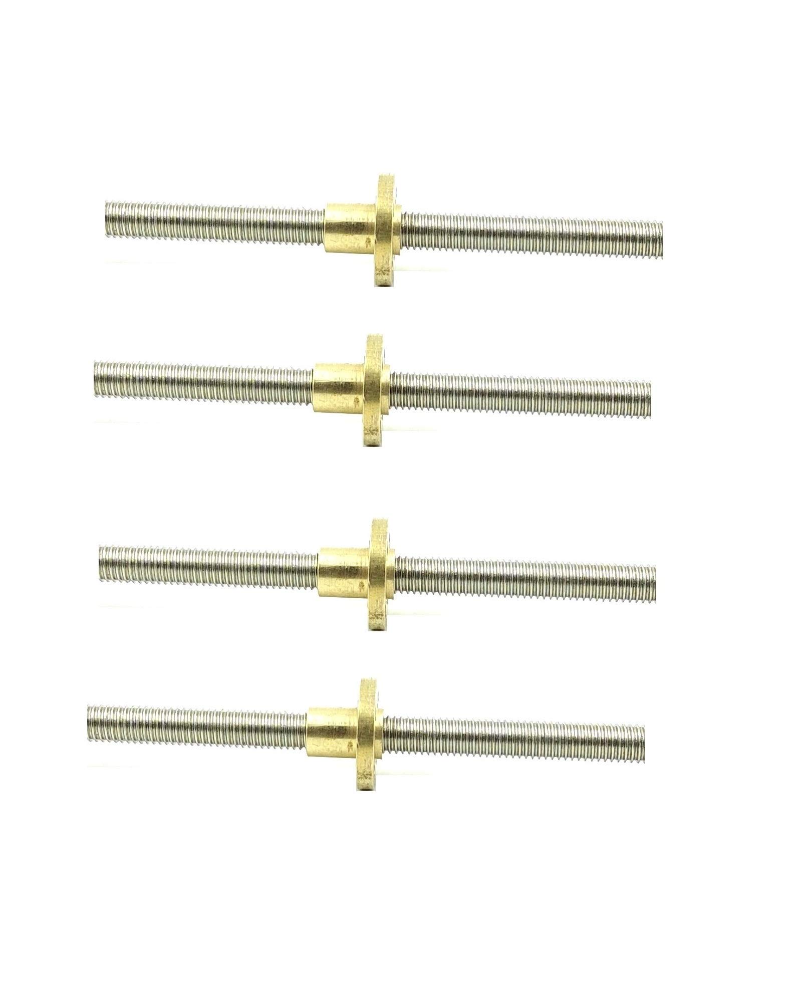 INVENTO 4Pcs 200mm (0.2 mtr) SS304 Threaded Rod M8 8mm OD + M8 nut 1.25mm Pitch 8mm T Nut Brass round Flange Single Nut for 3D Printer CNC Robotics (B082ZNVF35) Amazon Price History, Amazon Price Tracker