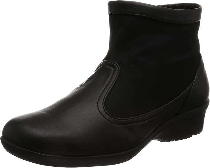 Amazon | asics walking(アシックスウォーキング) 防水レインショートブーツ スクエアトゥ ヒール4cm 3E ゴアテックス ペダラ WP666L レディース | asics walking(アシックスウォーキング) | シューズ