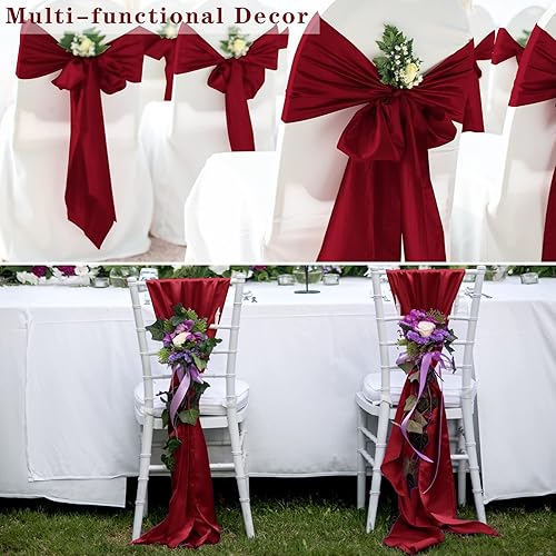 Miniatura 7 de FITTMO Paquete de 12 caminos de mesa de satén de 108 x 12 pulgadas camino de mesa de satén de seda brillante suave para banquetes decoración de