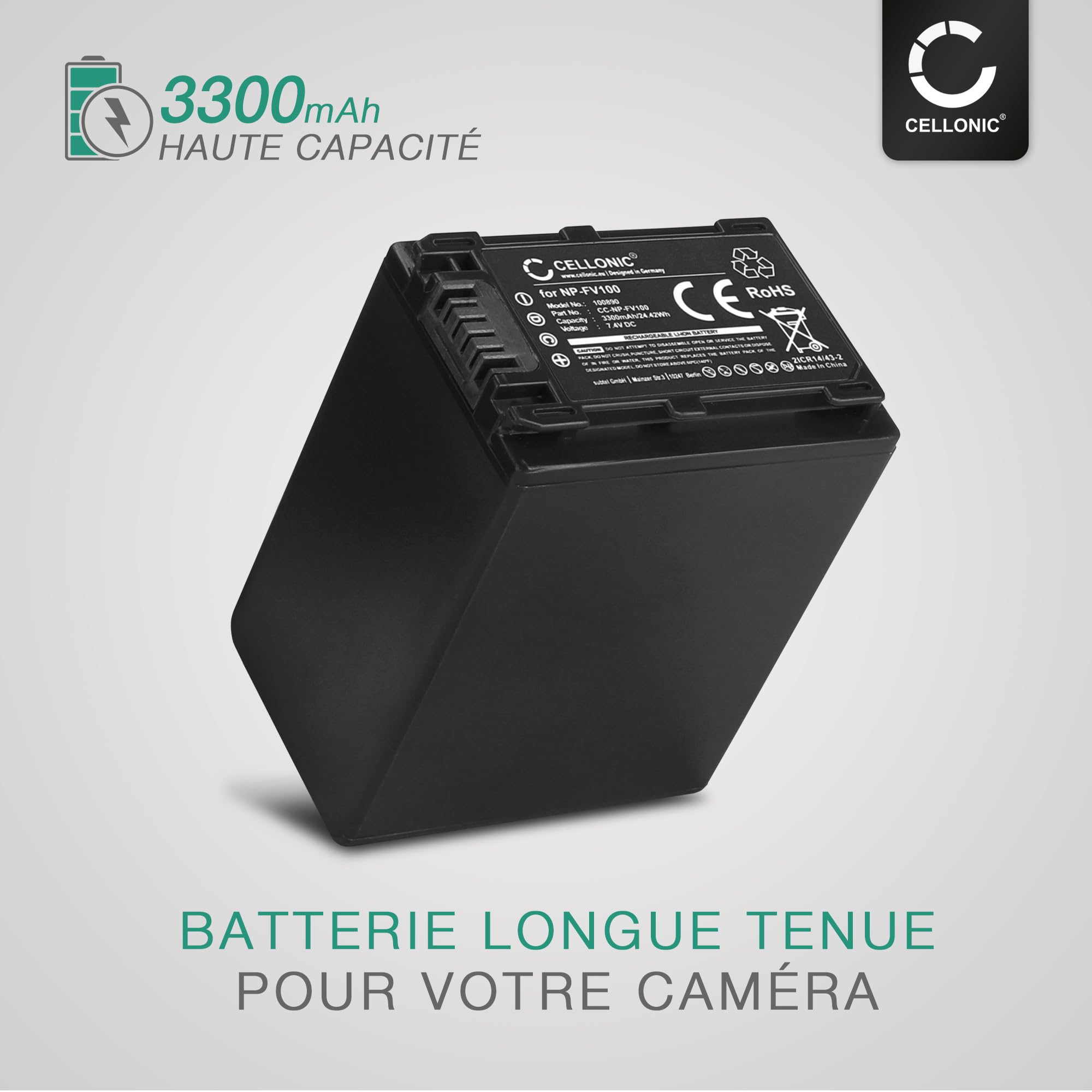 CELLONIC 2X Batterie Compatible avec Sony DCR-PJ5, DCR-SR15, AC-VQV10