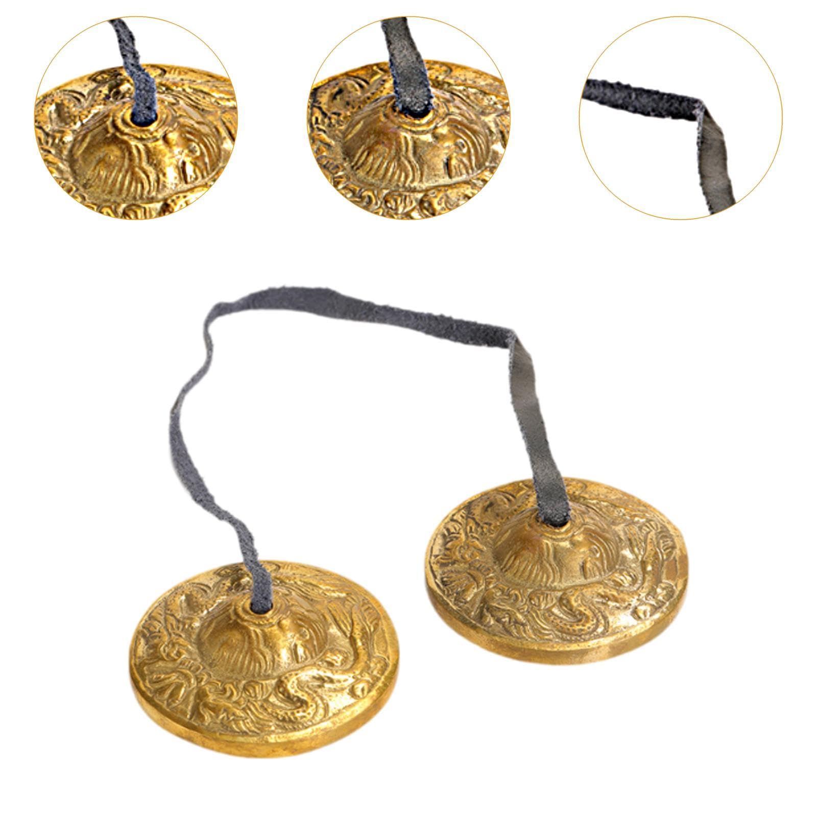 Amagogo Tingsha Cymbals Tibetan Meditation Glocken 6,5 cm Erwachen Glocken Meditation Chime Glocken, C