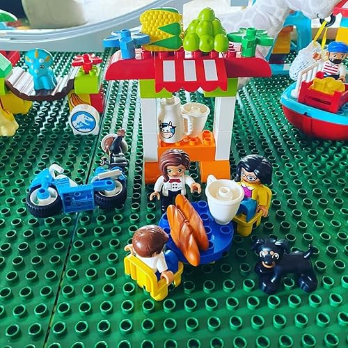 Miniatura 6 de NILO Placa base verde clásica, 1 paquete de 12 x 32 pulgadas, doble cara, grandes placas de construcción para ladrillos de construcción, 100%