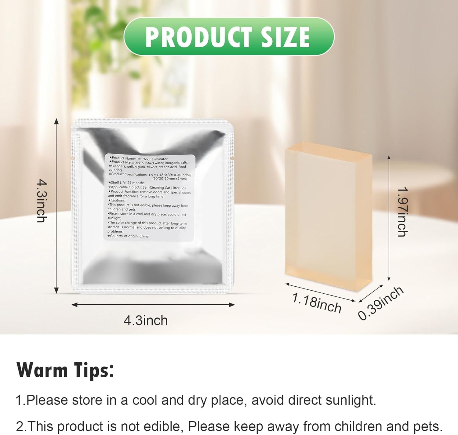 Pet Odor Eliminator for Meowant Self Cleaning Cat Litter Box, Cat Toilet Odor Control Deodorant Gel, Automatic Cat Litter Box Deodorizer (3 Pack, Floral Scent) thumbnail