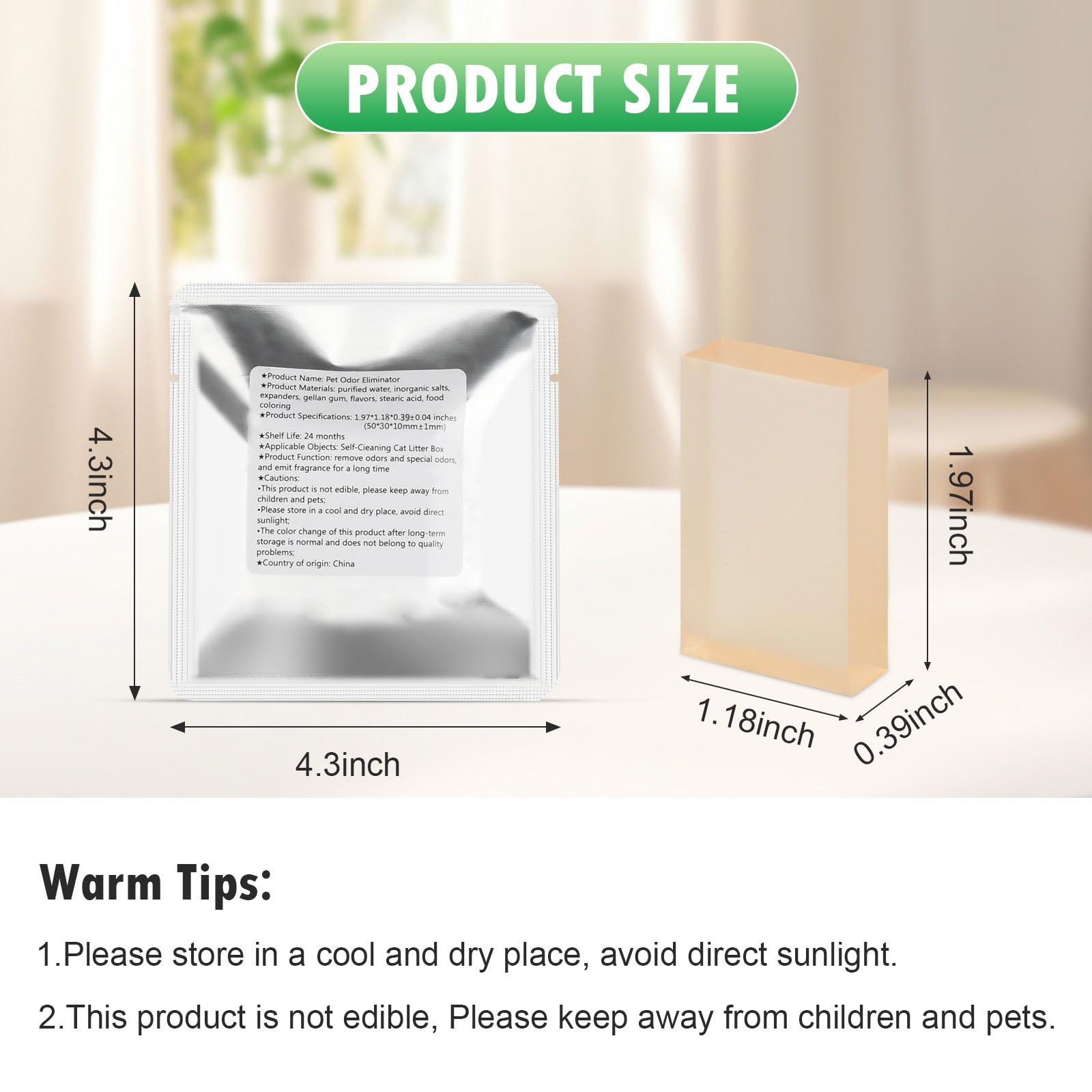 Pet Odor Eliminator for Meowant Self Cleaning Cat Litter Box, Cat Toilet Odor Control Deodorant Gel, Automatic Cat Litter Box Deodorizer (6 Pack, Floral Scent) - image 5