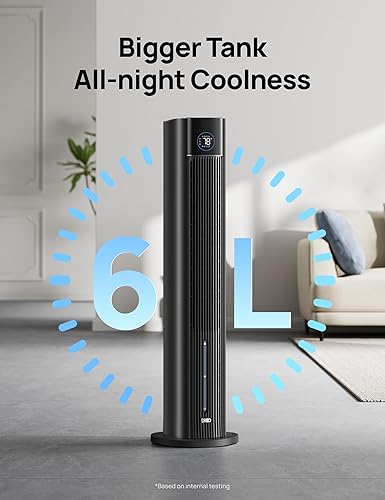 Miniatura 3 de Dreo Enfriador evaporativo de pantano de aire, ventiladores de enfriamiento de 43 pulgadas que sopla aire frío 2025 actualizado, ventilador de piso