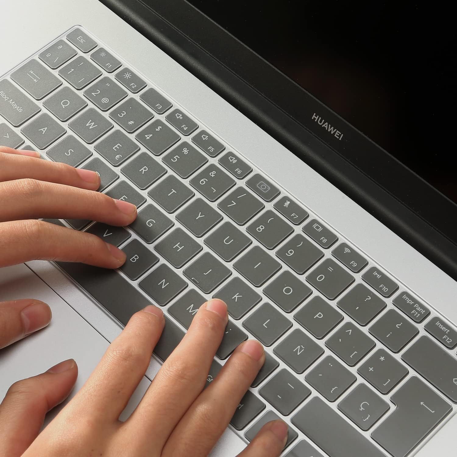 【Diseño UE/Reino Unido】 Protector de teclado compatible con Huawei Matebook X Pro/Matebook 14 (2024)/Matebook D14 (2023~2024)/Matebook 13s 14s 16s, funda protectora ultrafina para teclado transparente
