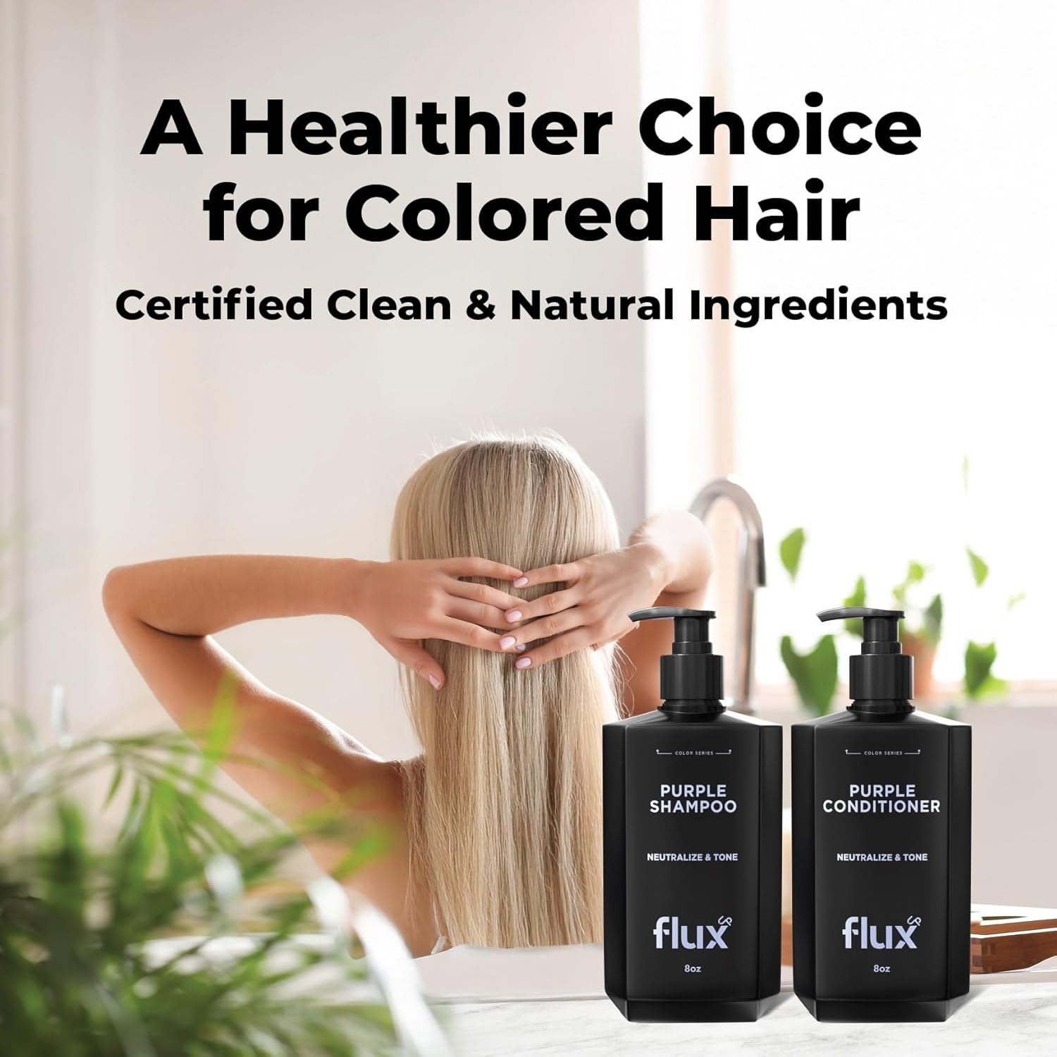 Purple Shampoo and Conditioner for Blonde Hair Women & Men – Blonde & Silver Hair Toning – Anti-Brass Sulfate Free Shampoo and Conditioner - 8 fl oz - Image 8