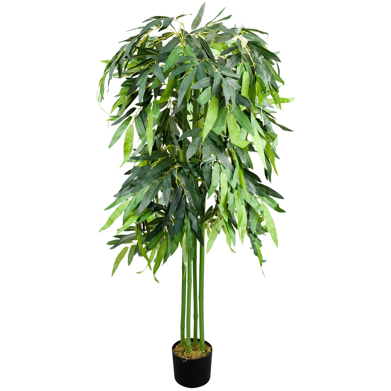 Bambou Plante Artificielle Artificiel Plastique 140cm Decovego