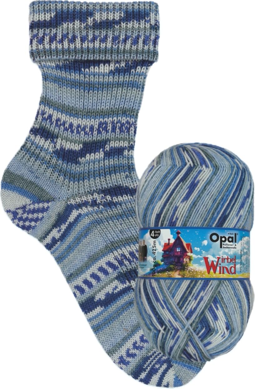Opal Wirbel Wind  11477 Flauschige Wolken ~ 4 Ply sock yarn x 100g