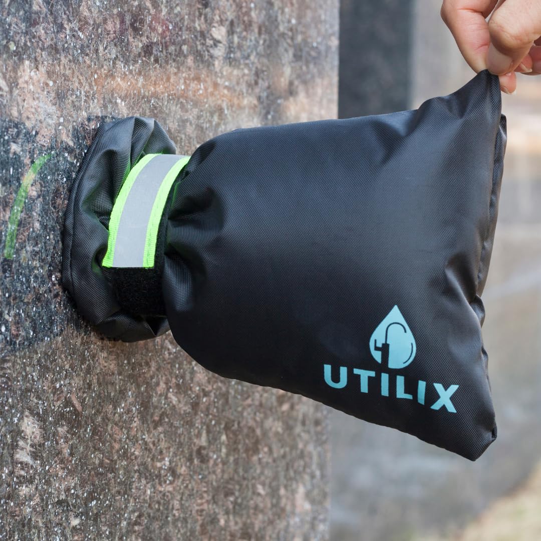 UtilixPremium Outdoor Tap Cover for Winter, Extra Thick Outside Tap Cover Frost Protector with Neon Strap, Durable Tap Covers for Outdoor Taps, Outside Tap Insulation, Outdoor Tap Frost Protector