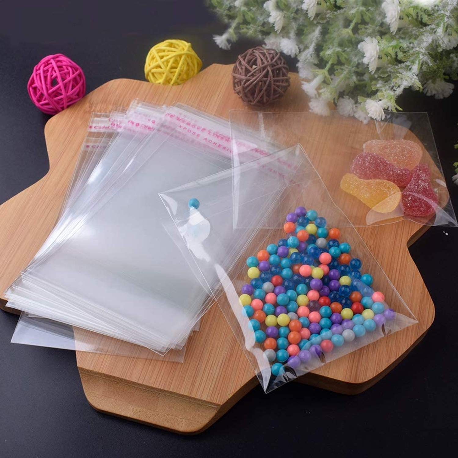 SAVITA 100 Sacchetti Autoadesivi Trasparenti 13x18 Cm In OPP – Per Alimenti, Caramelle, Biscotti, Gioielli Fai Da Te E Piccoli Regali - 2