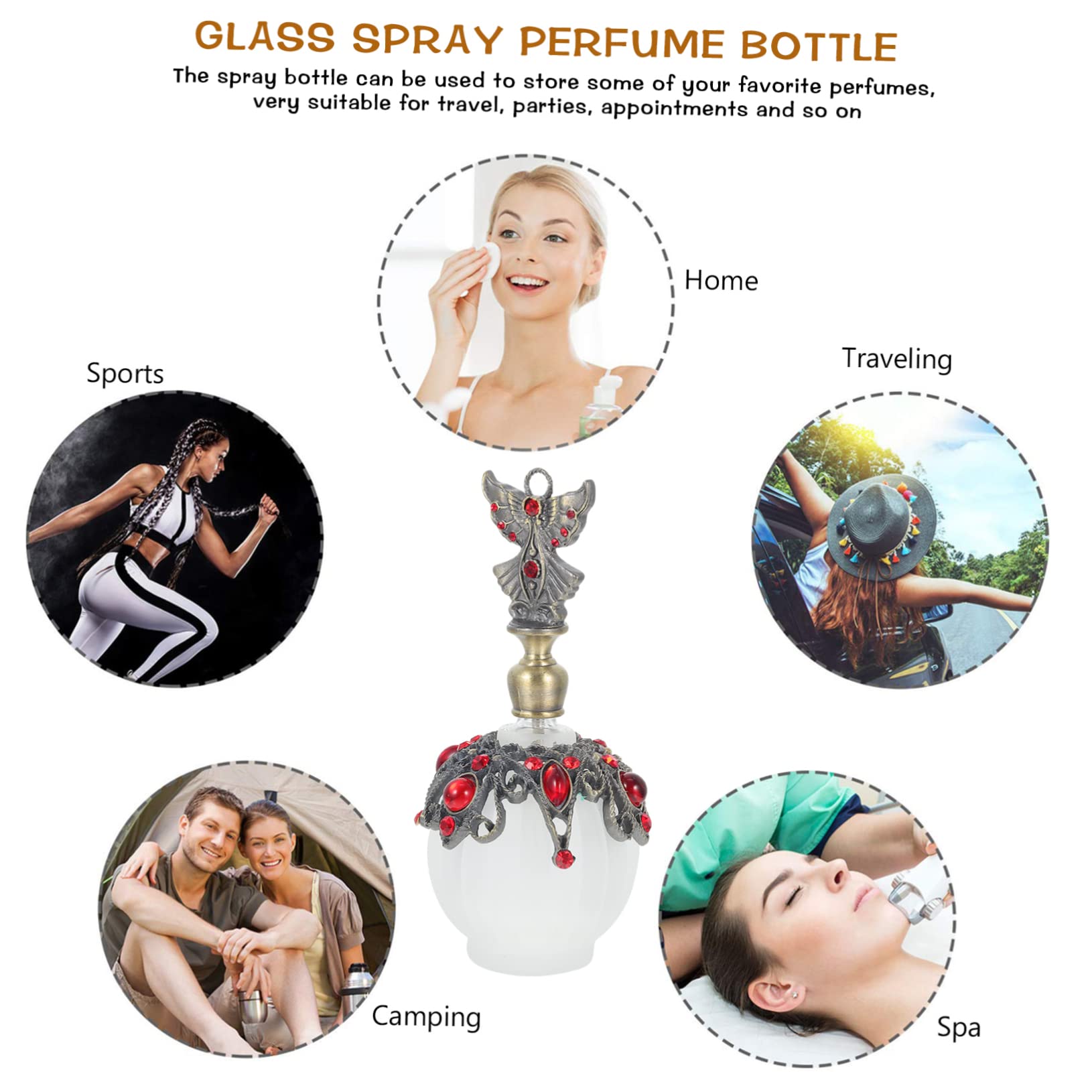 Set Di 2 Flaconi Di Profumo in Vuoti Per Cosmetici Da Viaggio