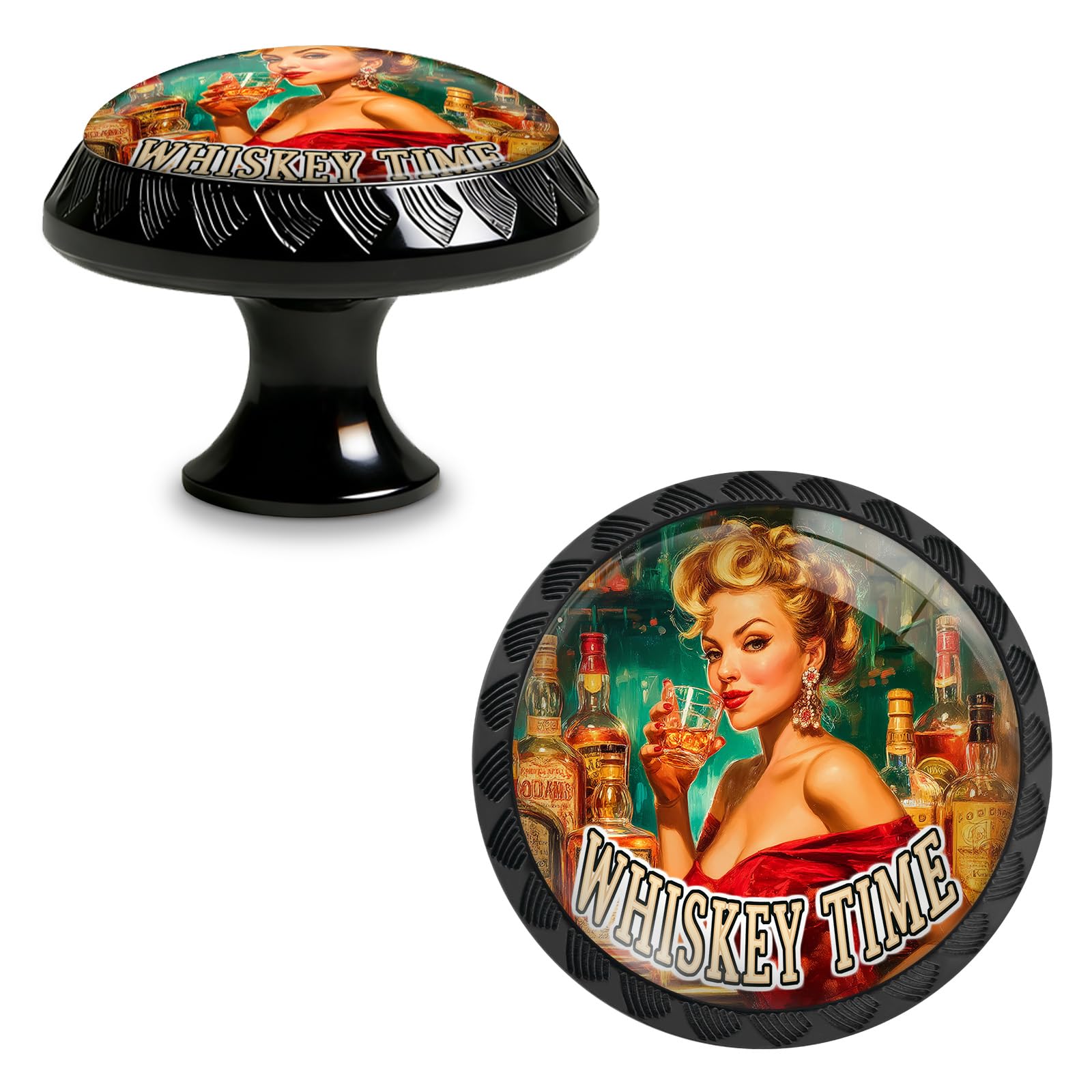 Boutons de placard de cuisine Yiruhe en acrylique haut de gamme au design rond original