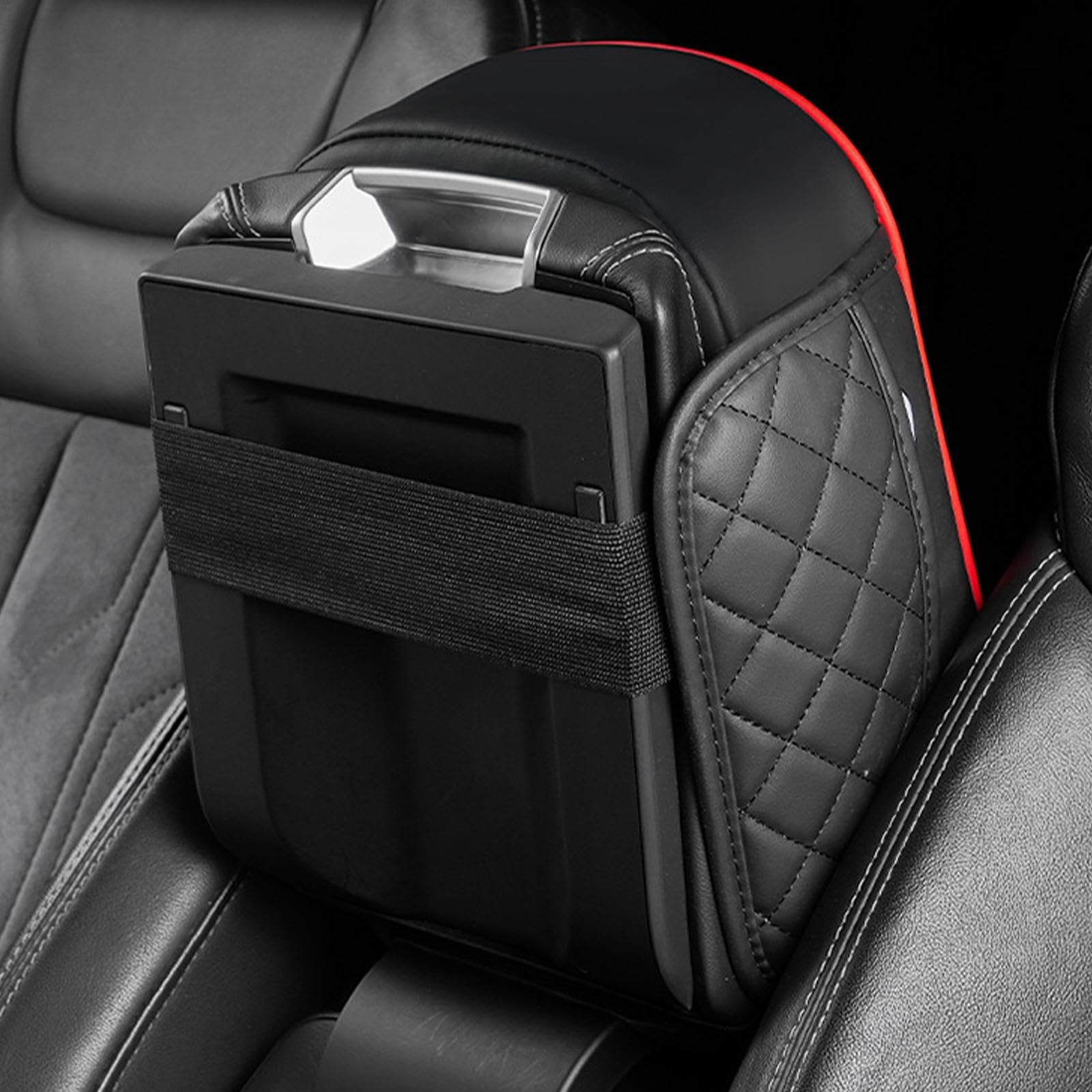 Coussin de console centrale, coussin d'accoudoir de voiture,Coussin de housse de console centrale - Boîte d'accoudoir rehausseur de voiture avec porte-gobelet, oreiller d'accoudoir pour voiture, SUV