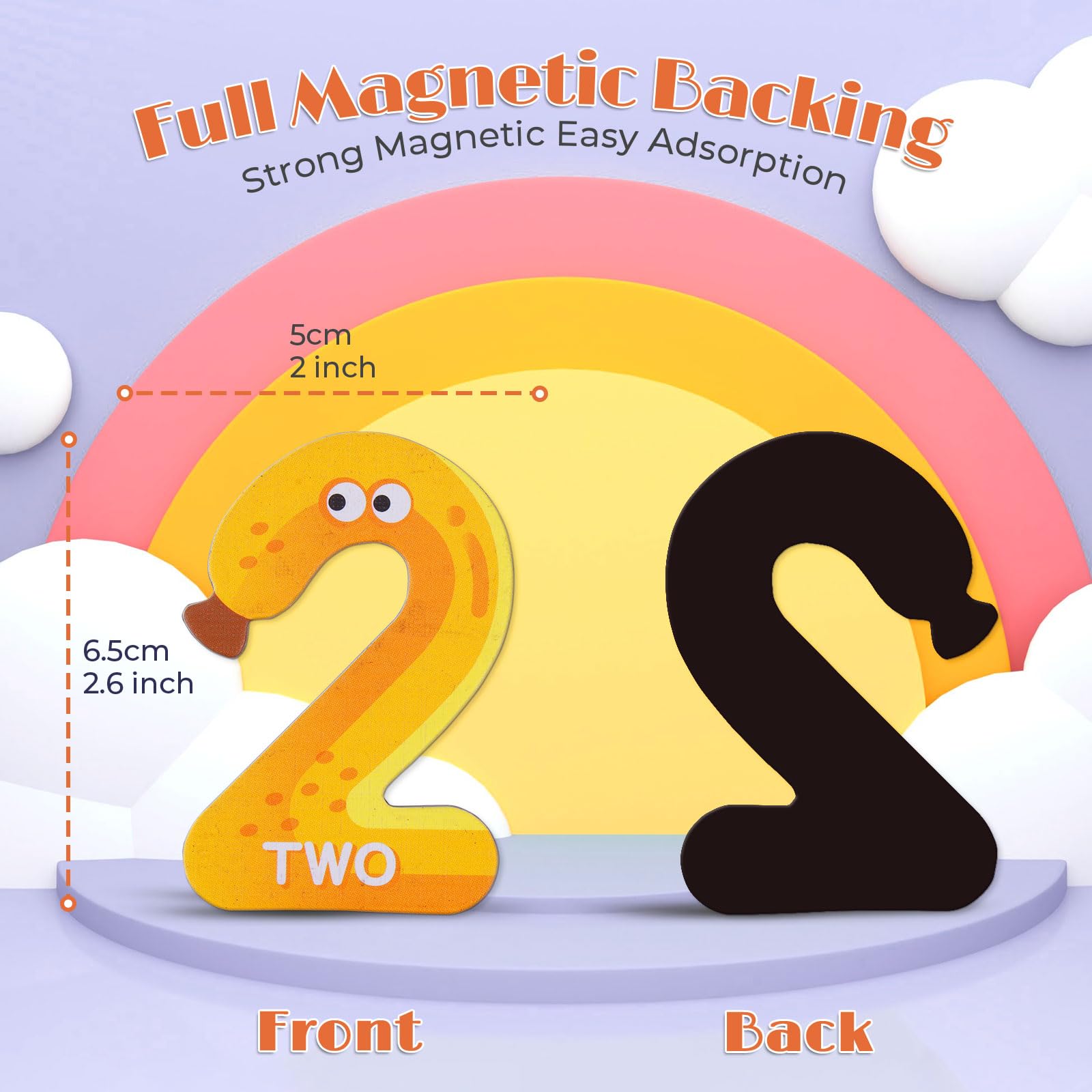 Magnetic Numbers,Large Size Fridge Magnets for Kids,Numbers Magnets for Refrigerator,Educational Toys Fridge Magnets and Maths for Baby Toddler Preschool(Numbers) - Image 3