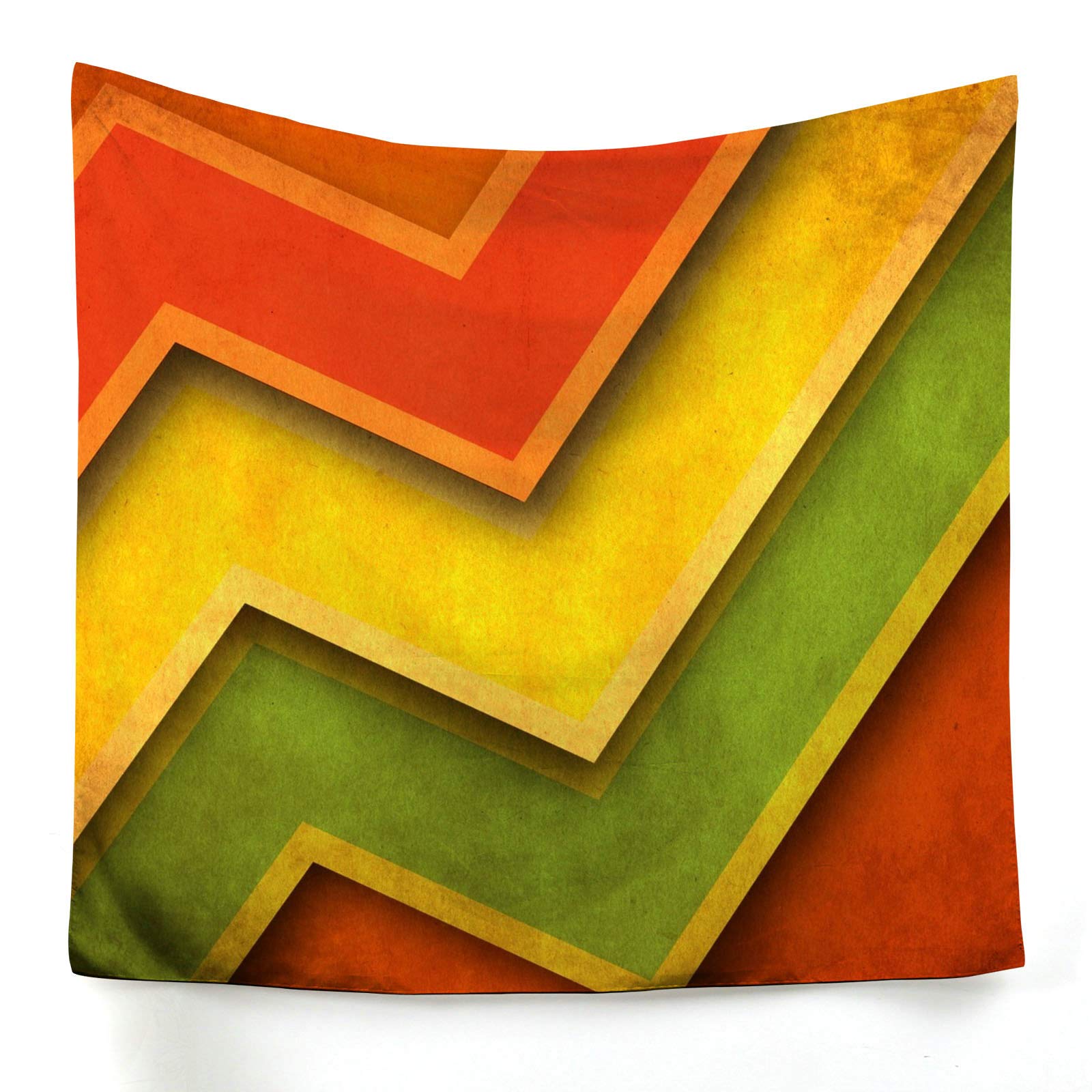 Tapiz de pared de poliéster 180 x 230 cm rojo amarillo verde
